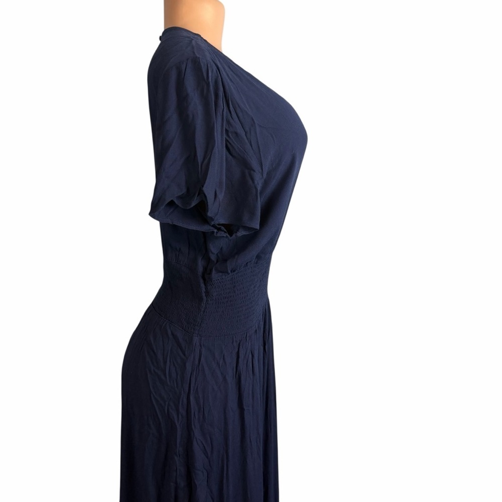 Wilfred Navy Blue Maxi Dress with Smocked Waist - Picture 7 of 13